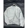 Cleanfi Tricô Cinza Claro Masculino Outono Camada Base Redonda Tricô Estilo Preguiçoso Solto Tricô