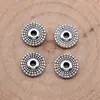 10x 10mm 0.86g multicolor accesorios DIY cuentas de rueda redonda vintage cuentas de agujero pequeño cuentas espaciadoras