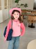 Malha de outono para meninas, design de cores, suéter de tricô infantil para bebês