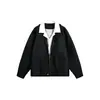 Ace Marca de Diseñador de Nicho Moderna Fresca Holgada Solapa Chaqueta de Trabajo Abrigo Falso de Dos Piezas Top para Hombre Hj5830