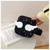 Ins Super Brillante Estrella Alas de Ángel Bolsa Cuadrada Pequeña Bolsa de Almacenamiento Bolsa para Polaroid Linda Portátil Bolsa de Maquillaje Bolso de Mano