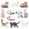 Set de 11 Piezas de Figuritas Realistas de Gato Juguetes Miniatura de PVC Gatos Incluyendo Sphynx Ragdoll Devon Rex y Gatos Calicó Perfectos para Exhibición Decoración un