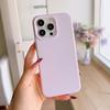 Adequado para Capa de Celular Apple 17 Air iPhone 15 Cor Pura Casca de Arroz Glutinoso 14 Cor Clara Dopamina 16