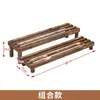 Estante para flores de madera maciza carbonizada, escalera multicapa, suelo de balcón, madera antiséptica, estante para macetas de rábano verde para interiores y exteriores