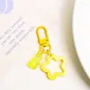 Pendente Criativo Colorido Transparente Ursinho Estrela DIY Chaveiro Fofo Acessórios para Bolsa Feminina Case de Fone de Ouvido Charme