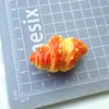 Juego de simulación de comida accesorios de resina de pan en miniatura hecho a mano diy gel de crema accesorios para el cabello cuerda para el cabello llavero colgante lote