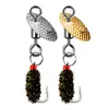 Weihe 10 peças anzol de pesca modificado para mosca conjunto de pesca micro-objeto sementes de melão lantejoulas giratórias traje de mosquito venenoso isca Luya atacado