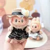 Solo ropa] la primera y segunda generación Labubu muñeco tela tela colgante correa falda sentada fiesta ángel lazo adorable