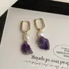 Piedra Natural Amatista Perla de Agua Dulce Forma Especial Moda Lujo de Gama Alta Accesible Estilo Nuevos Pendientes para Mujer