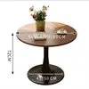 Mesa redonda pequena estilo meados do século, adequada para sala de jantar em casa, floriculturas, lojas de bubble tea, lojas de roupas, cafés, balcões de recepção e mesas de reunião; também uma escolha popular para espaços da moda