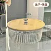 Prato de frutas de alta qualidade Prato de frutas de pé alto Enfeites de mesa de centro para sala de estar Prato de doces com lanches leves e luxuosos de alta qualidade