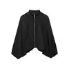 Comercio exterior transfronterizo europeo y americano al por mayor ropa de mujer AliExpress moda europea y americana otoño holgada versátil chaqueta de manga murciélago