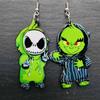Pendientes Acrílicos Navideños Europeos y Americanos Transfronterizos Noche de Halloween Terror Película de Horror Personajes de Dibujos Animados Pendientes Asimétricos