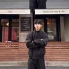 Chaqueta Holgada de Primavera y Otoño, Ropa Exterior Elegante para Hombre, Marca de Moda de Calle de Tendencia, Estilo Hong Kong, Estilo Harajuku Japonés, Versión Coreana, Moda Transfronteriza de Tendencia