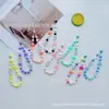 Cordón para teléfono móvil con cuentas hecho a mano, llavero, pulsera de cuentas cortas, cordón multicolor, venta al por mayor