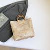 2025 Nuevo Estilo Chino Bordado por Ambos Lados Estampado en Caliente Estéreo Hecho a Mano Gran Capacidad Bolsa de Tela de Bambú Bolsa de Mano para el Trabajo y Viajes