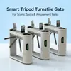 Máquina de Puerta Automática Semi-Automática Opcional de Tres Rodillos Inteligente para Obra, Máquina de Puerta de Gestión con Lector de Tarjetas de Entrada/Salida, Comparación de Identificación de Personas