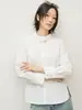 Elegante Camisa de Estilo Commuter con Cuello de Encaje Japonés-Coreano para Mujer, Nueva Primavera Manga Larga de Gama Alta Nicho Versátil Moda Blusa