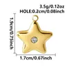 Colgante de pentagrama tridimensional estilo Ins, colgante de estrella de acero inoxidable, accesorio de joyería para collar DIY simple y de nicho