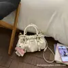 Bolso Plegado Estilo Nuevo 2026 para Mujer, Bolso Tote Pequeño Suave y Elegante, Versátil Bolso de Hombro y Cruzado para Viajes Diarios Transfronterizos
