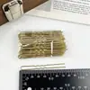 Grampo de Cabelo Dourado Cor de Café em Formato de U com Pinos Grossos, Acessório de Cabelo, Grampo para Prender Cabelo Solto, Piranha, Presilha de Cabelo
