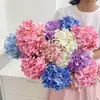 Ramo Simululado Flor de Hortensia Simulada Color Dopamina Adornos de Decoración para el Hogar y Bodas Arreglo Floral en Jarrón