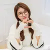 Yifan outono e inverno viagem ao ar livre quente moda coreana tendência luvas com buraco para o polegar short duas luvas de braço com diamante feminina