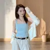 Nuevo Top Corto Sexy para Mujer 2025, con Tirantes Cruzados Ajustados, para Usar por Dentro y por Fuera, con Copas