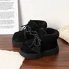 Botas de Nieve de Moda para Niñas Estilo Invierno 2026 Zapatos de Algodón Engrosados Botas Cortas Cálidas para Niños Grandes Botas de Algodón Peludas