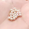 Cuentas Sueltas de Color Gradiente Iridiscente ABS de Alto Brillo Blanco Lechoso Imitación Perla para Manualidades DIY con Agujeros, Cuentas Espaciadoras, Accesorios para Joyería