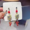Aretes de Piedra Ojo de Gato 2023 Nueva Moda Celebridad de Internet Aretes de Borla de Gama Alta para Mujer Franceses Elegantes Elegantes Nicho Adelgazantes