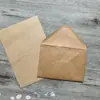 Tarjeta de Papel Kraft Retro 250g Sobre 130g Ins Postal Literario Simple Sobre de Invitación de Negocios