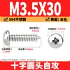 Tornillos Autorroscantes Phillips Cabeza de Lenteja de Acero Inoxidable 304 Clavos Autorroscantes Cabeza de Lenteja PA Tornillos de Rosca para Madera M1M2M3M4M5-M8