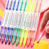 14 rotuladores fluorescentes de colores que los estudiantes usan para tomar notas, dibujar bocetos, etc.