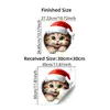 BRUP Pegatina de Pared Creativa de Gato Navideño 3D para Escaparates y Dormitorio, Autoadhesiva HS2358C