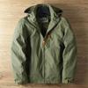 WISH Estación Independiente 8817 Chaqueta Exterior para Hombre de Primavera y Otoño, Delgada, de Caña, Cortavientos, Impermeable, con Capucha Desmontable