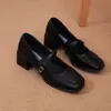 Versátiles zapatos Mary Jane nuevos para otoño 2026, zapatos de tacón grueso retro para mujer, punta cuadrada suave, estilo Chanel brisa de noche, elegantes
