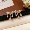 Pendientes Colgantes Redondos con Flor de Aguja Plateada Estilo Pastoral de Verano, Pendientes de Moda Personalizados con Temperamento, Accesorios para Orejas Estilo Vacaciones en la Isla