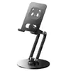Suporte de Telefone Metálico Giratório 360 Graus, Suporte de Mesa para Tablet com Altura Ajustável, Suporte de Telefone Ajustável para Pessoas Preguiçosas, Logo Personalizado