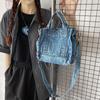Nova bolsa de jeans retrô rua casual lavada Denim bolsa de lona estudante bolsa de ombro pequena bolsa menina