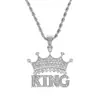 Nuevo collar de hip-hop europeo y americano colgante de corona KING joyería accesorios para hombres y mujeres collar punto una generación de cabello