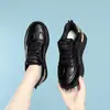 Envio Direto One Piece Sapatos Casuais Esportivos Pretos Outono e Inverno 2024 Sapatilhas Sapatos com Pelúcia Interna Sola Macia Leves Tênis de Corrida Feminino