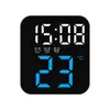 Reloj de Temperatura Nuevo y Creativo, Reloj Electrónico LED Simple, Tres Despertadores, Reloj de Pared para Entrada, Reloj Práctico para Múltiples Escenas 8015