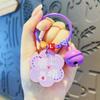 Estilo Ins Creativo Acrílico Texto Marca Ping An Coche Feliz Llavero Colgante Corazón de Niña Funda para Teléfono Móvil Joyería