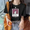 Camiseta de Manga Corta Versátil para Mujer Estilo Coreano y Japonés de Verano con Estampado Único de Dibujos Animados Lindos Diseño de Moda