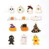 Acessórios de Liga para DIY de Morcego Halloween Abóbora Pingente Esmaltado Casa Assombrada Múmia Chaveiro de Liga