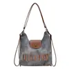 Bolso Tote Grande de Pliegues Retro para Viajes Diarios para Mujer 2025 Nuevo Casual Simple de un Solo Hombro Doble Hombro Cruzado Bolso de Tres Vías