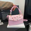 2026 Moda Trendy Estampada Linda Patchwork Gran Capacidad Elegante Bolso de Hombro Cruzado Axila Bolso Cuadrado Pequeño para Mujer