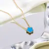 Juego de joyería de acero inoxidable de trébol de cinco hojas, pulsera, collar y juego de pendientes de flor de cinco hojas simple y elegante, joyería que no se decolora