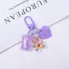Llavero de Metal con Forma de Oso de Caramelo Corazón Dulce de Colores Materiales para Manualidades DIY Colgante para Bolsos Hecho a Mano Pequeños Accesorios